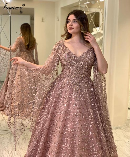 

urban dresses plus size blush pink evening a line middle east lace prom beading celebrity party women robe de soiree 230630, White;black