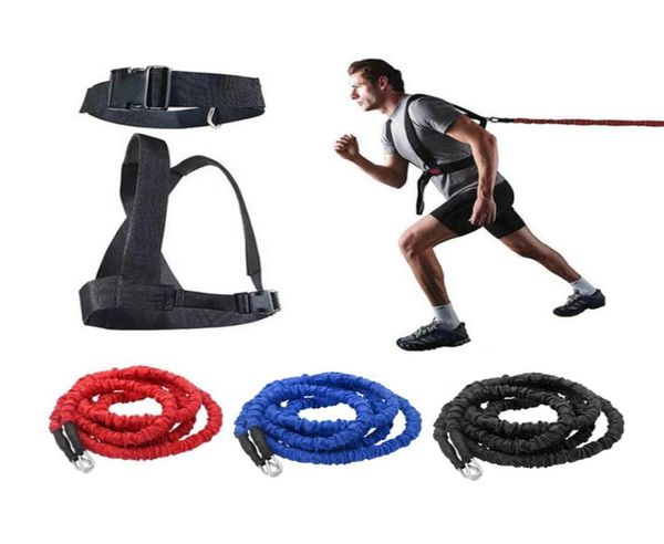 

double resistance band training pull rope stretch rope track and field track and field running explosive force jumping6807538