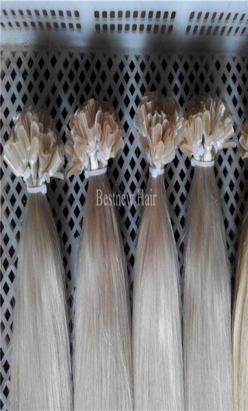 

100g brazilian indian remy nail u tip hair extensions 1gs 18quot 20quot 22quot 24quot 60 platinum blonde nail tips hair 7459354, Black