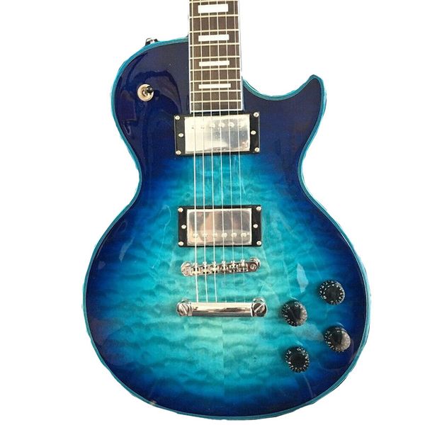 

guitar production plant custom made standard blue binding electric guitar