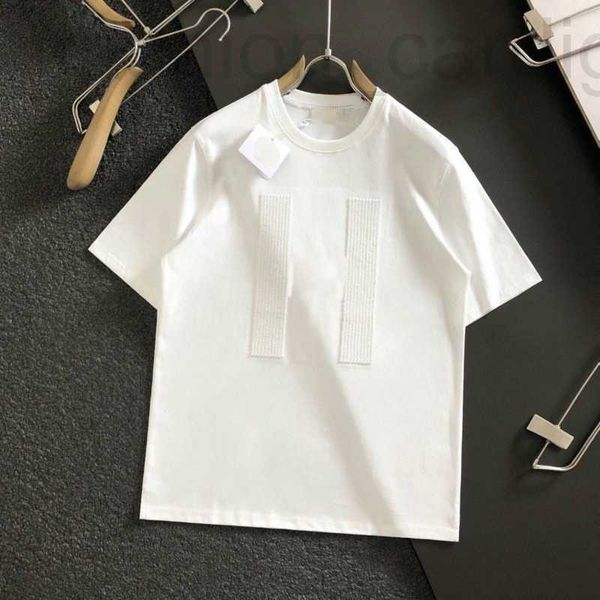 

men's t-shirts designer luxury brand h embroidery t shirt men women sweatshirt designer tshirt loose cotton tshirts mens casual summer, White;black