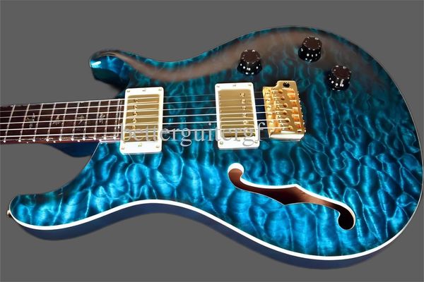 

custom 22 private stock brazilian ltd blue qulit maple semi holllow body prs electric guitar