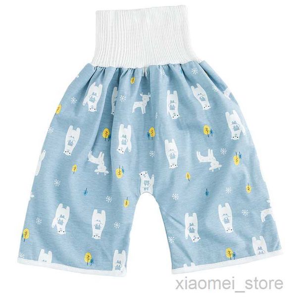 

cloth diapers baby training pants 2 in 1 babies kids diaper waterproof reusable cotton pant skirts leakage mat cover sleeping bed clotheshkd
