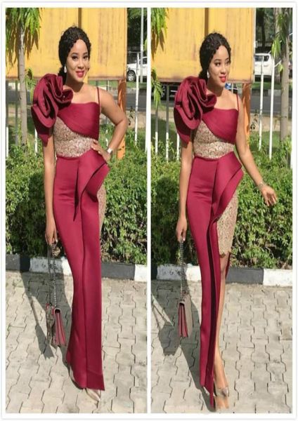 

aso ebi 2020 arabic lace evening dresses spaghetti satin prom dresses formal party gowns2055875, Black;red