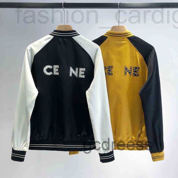 

men's jackets designer designer's level men's baseball suit ce rivet letter stand neck loose sports contrast bead coat w27k, Black;brown