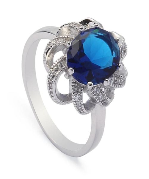 

shunxunze drop 925 sterling silver wedding rings jewelry accessories for women hiphop dark blue cubic zirconia s3703 si9084494