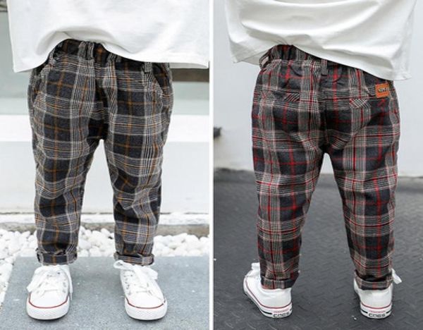 

autumn baby pants casual newborn boy high waist trousers autumn floor pants long cute baby black red plaid pant3535406, Blue