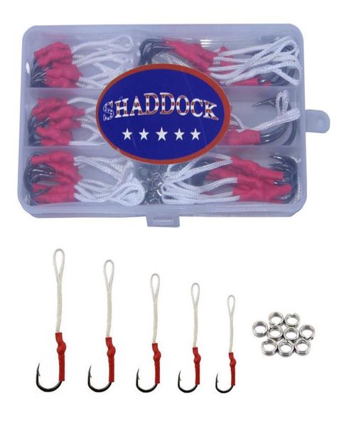 

106pcs fishing assist hooks stainless steel jigging fishing hooks live bait hook with pe line saltwater fishing hooks187m4462466