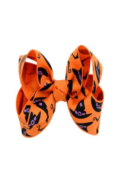 

halloween grosgrain ribbon bows with clip for girl ghost pumpkin pinwheel hair clips hair pin accessories hd7515147528, Slivery;white