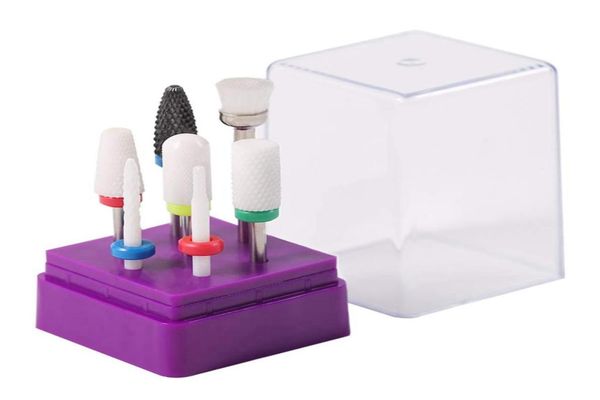 

7pcs ceramic nail drill bits set acrylic cuticle nails file bit for strong durable no heat manicure pedicure cuticle clean and2606163