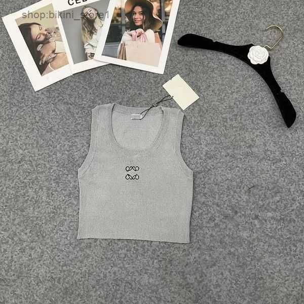 

loewee women's t-shirt tank anagram loewee crop designer t shirts women knits tee knitted sport lowewe woman vest yoga tees green size, Black