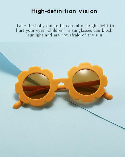 

30pcsbox new sun flower round cute kids sunglasses uv400 for boy girls toddler lovely baby sun glasses children oculos de sol3746883, Blue