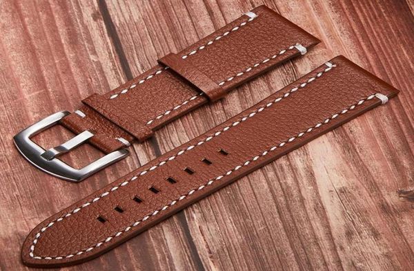 

spot leather strap vintage cowhide litchi grain soft sell like cakes 1819202122 mm watch bands1672643, Black;brown