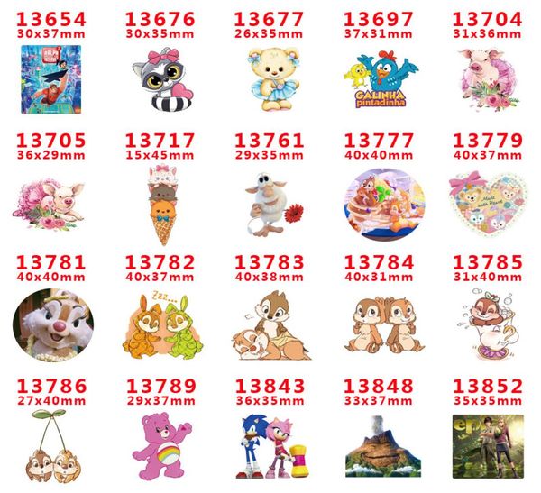 

60pcslot pr13654 resins cartoon character animal flatback for hair bows hair accessories planar resin crafts diy decorations4588933, Slivery;white