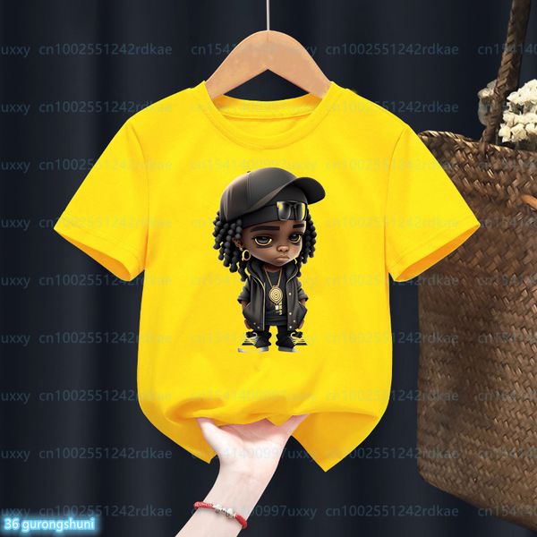 

clothing sets cool hip pop street black boy tshirt african fashion casual toddler baby short sleeve tshirt wholesale 230630, White