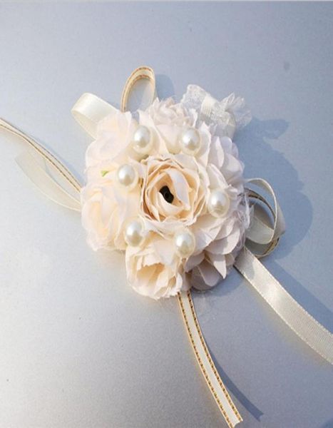 

feis whole 2018 new wedding accessory wedding flower bride hand wrist flower bridesmaid hand flowers groom corsage4533171