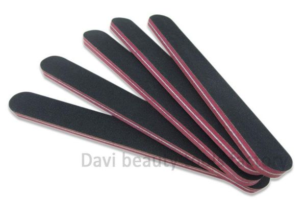 

emry board 50pcslot straight red sponge black sandpaper nail file sc0312044657676