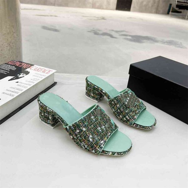 

fashion designer channel sandals platform slippers women ccity slide classic heels flip-flops summer dfgxcc, Black