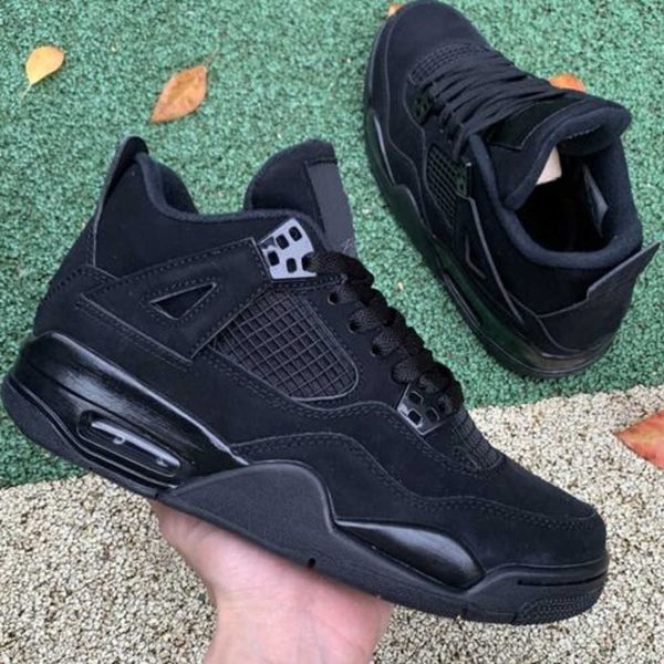 

shoes basketball jumpman black 4 cat outdoor running trainers sport sneaker with box, White;red