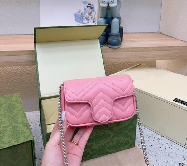 

designer leather marmont shoulder bag mini cross body bags women fashion chain handbags luxury crossbody purses size 16cm