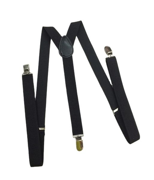 

children adjustable solid suspenders boy belts black braces kids strap clip m38441142595