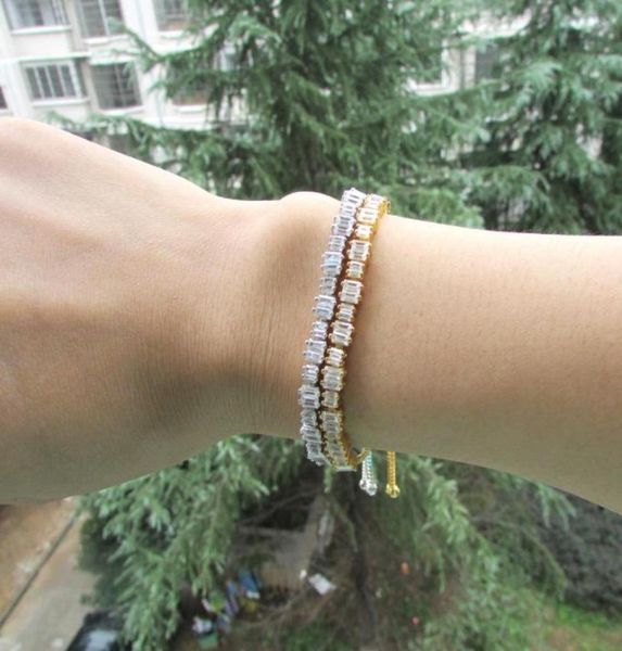 

gold silver color fashion women girl adjust box chain beautiful gift bling zirocnia tennis bracelet bangle7131939, Black