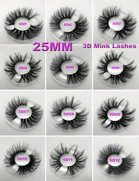 

3d mink eyelash 5d 25mm long thick mink lashes with eye lash packaging box eyes makeup maquillage2431706