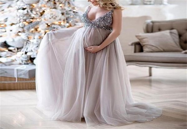 

maternity dresses for po shoot vneck sequins design maternity pography props pregnancy dresses baby shower gift 279 z28876070, White