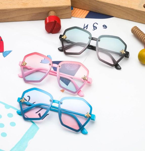 

boys glasses sunglasses kids metals bees applique shade girls uv 400 protection kids beach sun glasses baby sun shading christmas 4023674, Blue