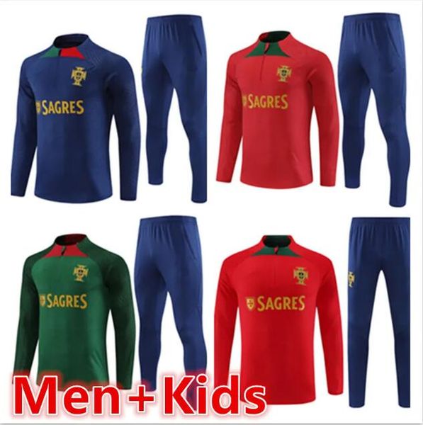 

23 24 portugal joao felix soccer jersey training suit ruben neves bruno ronaldo fernandes portugieser portugal tracksuit men and kids kit se, Black
