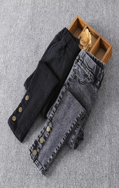

415y teenage children girls jeans spring fall fashion elastic waist pants kids skinny jeans for girls trousers clothes 201204345125244667, Blue
