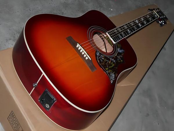 

very beautiful new cherry electric guitar acoustic guitar with from china