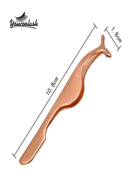 

rose golden false eyelash curler lashtweezers applicator clip beauty makeup tool make up eyelashes tweezer lash curlers5525741