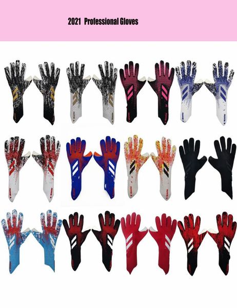 

2021 new size 8 9 10 professional goalkeeper soccer goalie gloves football antislip gloves sports gloves7767012, Black