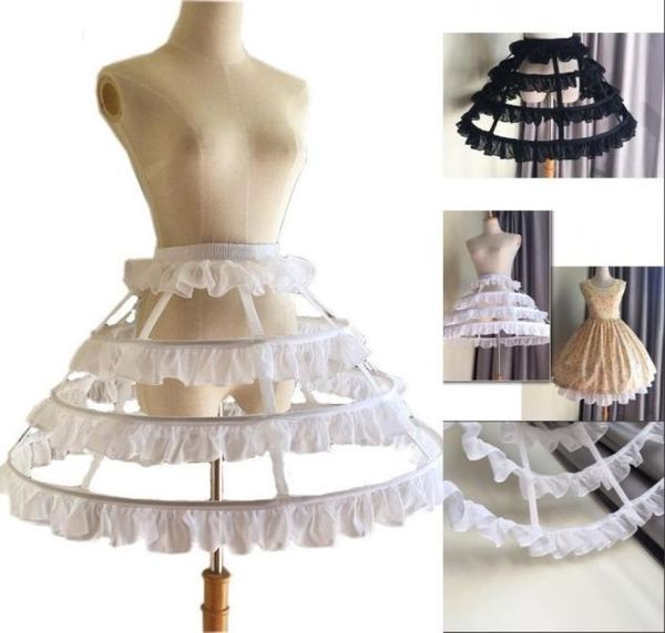 

pageant women039s petticoat crinoline birdcage cosplay underskirt sweet tutu 3 hoop skirt for wedding adjustable for girl5279837, White