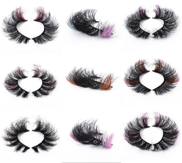 

color mink lashes colored fuax mink false eyelashes dramatic fluffy wispy long thick colorful eyelash for christmas festival cospl5471254