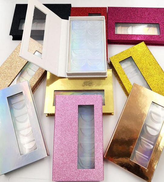 

5pairs magnetic lashes box with eyelash tray 3d mink eyelashes boxes fake false eyelashes packaging case empty eyelash box 3473095