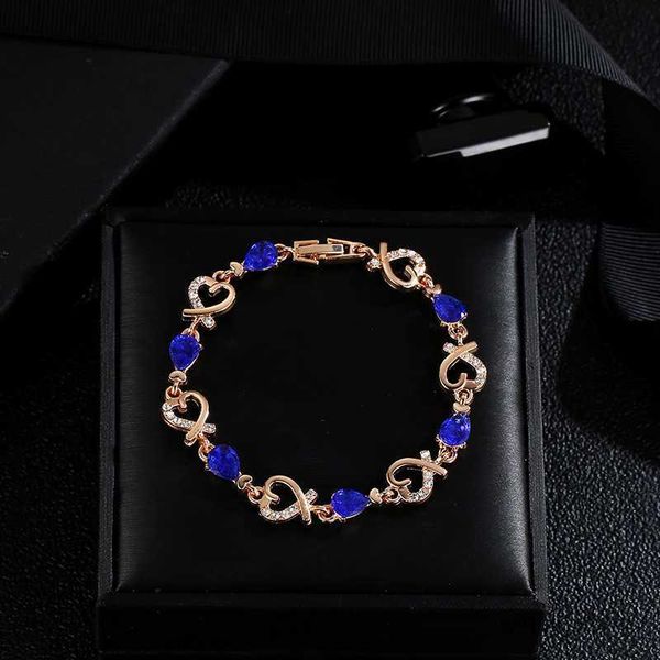 

charm bracelets luxury female rainbow bracelet trendy gold color open bracelets for women charm love heart party bracelet r230701, Golden;silver