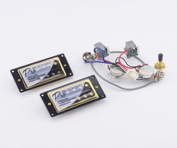 

1 set original genuine standard pro electric guitar alnico humbucker pickup gold cover6988095