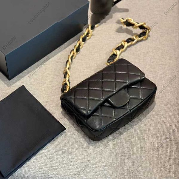 

small fragrance bag women's high grade crossbody small fragrance thick chain bag black women's bag small fragrance wind lingge cha