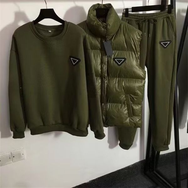 

womens winter hoodie 3 piece hoodie set designer tracksuit outfits woman sweatshirt hoodies women casual sets fashion designer casual vest s, White