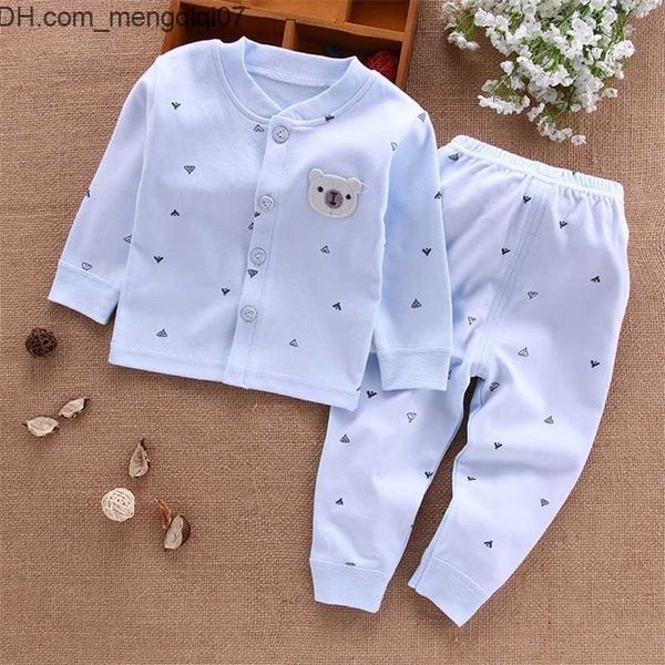 

clothing sets spring born baby girl boy clothes sets summer bear embroidery cotton coat long pants toddler girl clothing baby pajamas suits, White