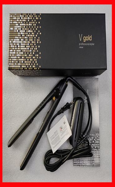 

v gold max hair straightener classic professional styler fast straightening iron styling tool with retail box6823998, Black
