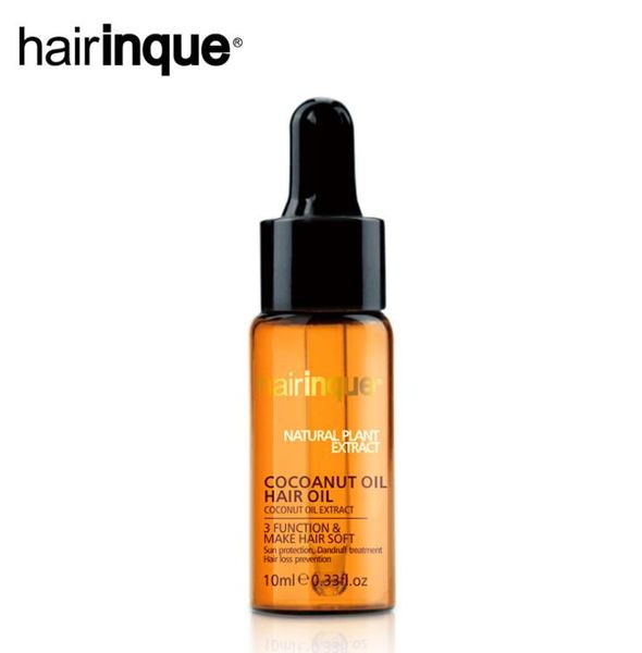 

hairinque 10ml natural coconut hair oil for restore damaged dry hairs treatment care products7019904