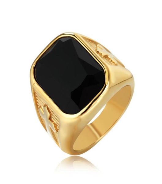 

retro cross ring for women antique black color crystal stone wedding bands punk style stainless steel jewelry trend 20213364837, Silver