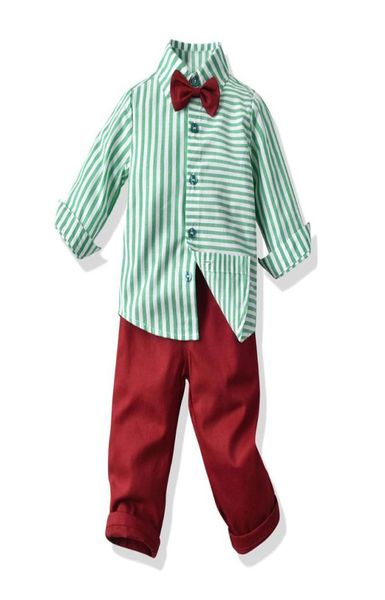 

clothing sets and infant boys design clothes set cotton striped long sleeve shirts red pants suit toddler baby casual outfits3676783, White
