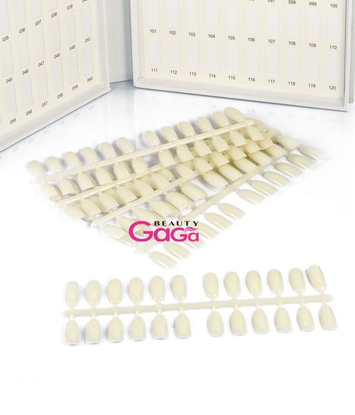 

beautygaga supply nail gel polish display tips natural color false nail tips for nail display book nail color chart 120 pcslot3677191