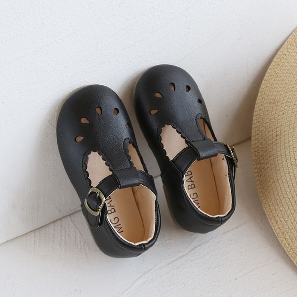 

sneakers autumn kids leather shoes solid color cut outs baby girl toddler boys infant girls size 16 30 smg209 230630, Black;red