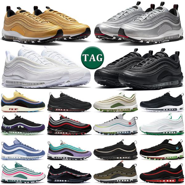 

2023 running shoes men women triple black white sean wotherspoon golden silver bullet university red sail treeline metallic gold mens traine