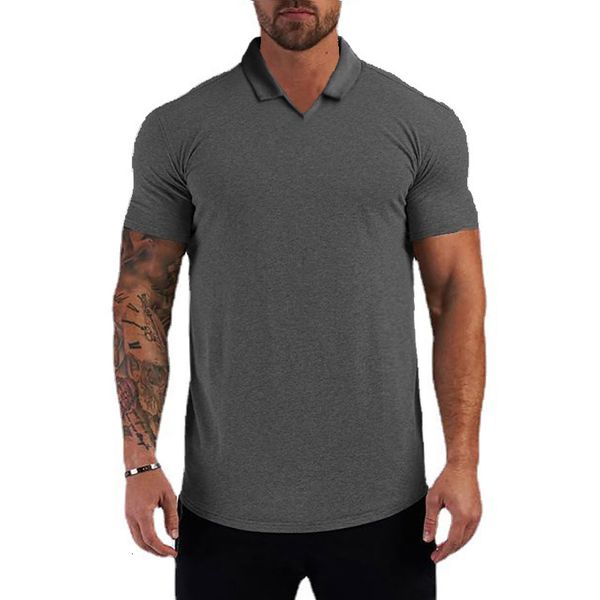 

men's polos summer cotton sports polo shirt men fashion casual tees mens short sleeve gym bodybuilding fitness homme camisa 230630, White;black